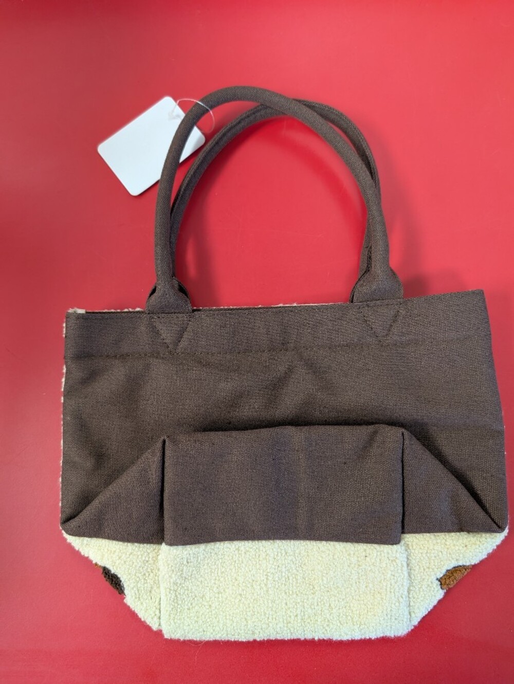 Studio Ghibli Totoro Cream Acorn & Character Plush Small Tote bag - New - Picture 3 of 6